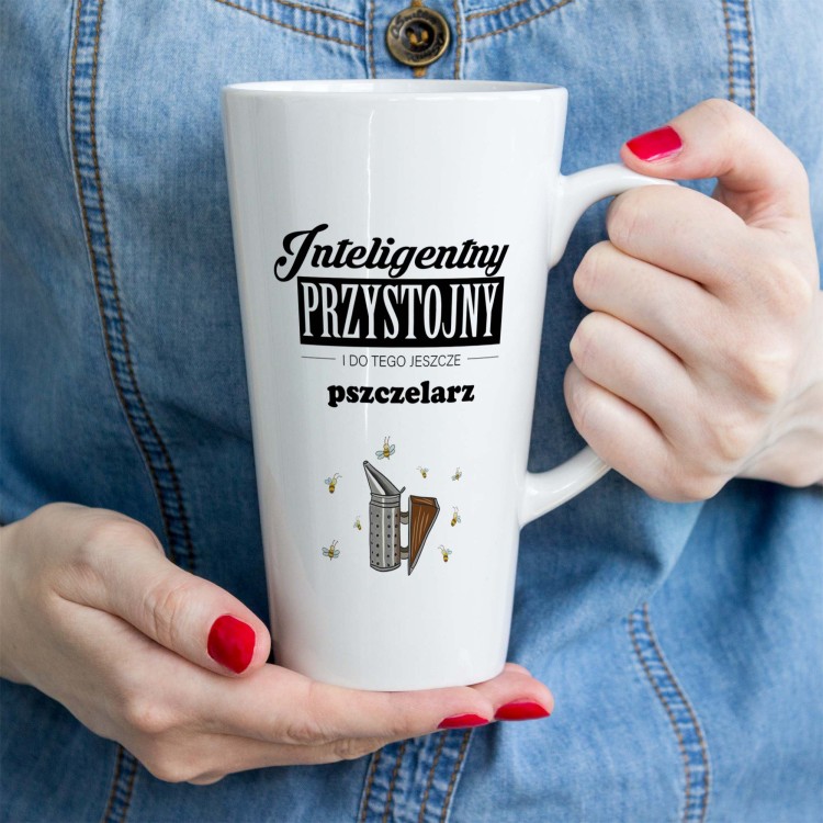 Pszczelarz - Inteligentny, przystojny - Kubek latte