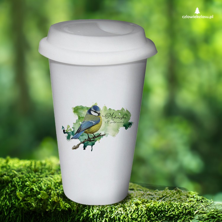 Sikorka modraszka - Cyanistes caeruleus - Prezent dla ornitologa - Tumbler