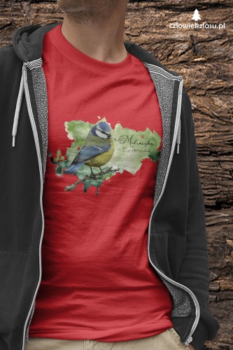 Sikorka modraszka - Cyanistes caeruleus - Prezent dla ornitologa - Koszulka