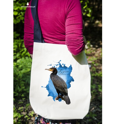 Kormoran zwyczajny /Phalacrocorax carbo/ - prezent dla ornitologa - Torba na ramię