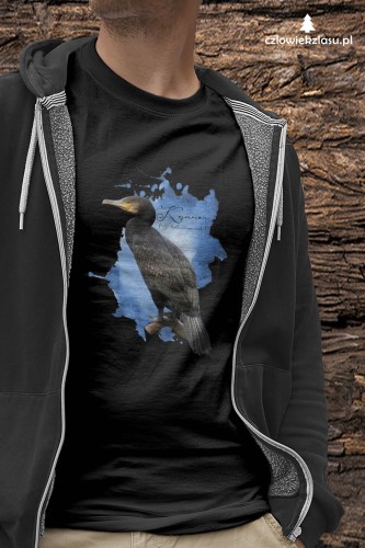 Kormoran zwyczajny /Phalacrocorax carbo/ - prezent dla ornitologa - Koszulka damska / męska