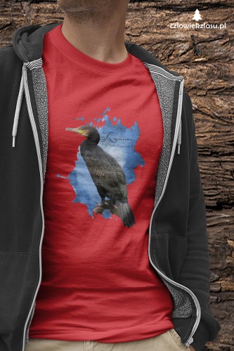 Kormoran zwyczajny /Phalacrocorax carbo/ - prezent dla ornitologa - Koszulka damska / męska