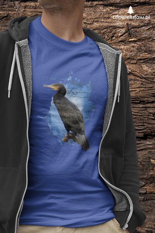 Kormoran zwyczajny /Phalacrocorax carbo/ - prezent dla ornitologa - Koszulka damska / męska