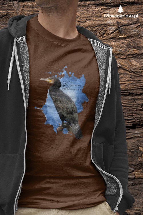 Kormoran zwyczajny /Phalacrocorax carbo/ - prezent dla ornitologa - Koszulka damska / męska