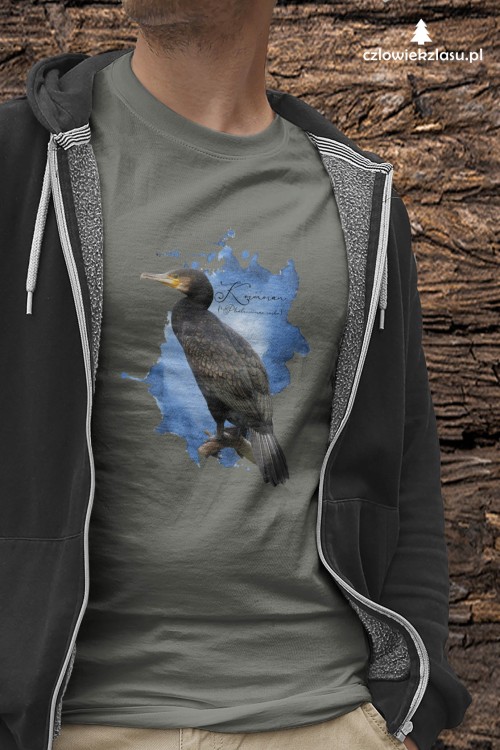 Kormoran zwyczajny /Phalacrocorax carbo/ - prezent dla ornitologa - Koszulka damska / męska