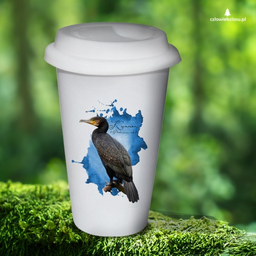 Kormoran zwyczajny /Phalacrocorax carbo/ - prezent dla ornitologa - Tumbler