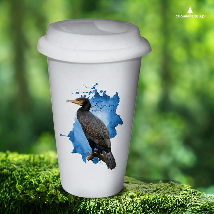 Kormoran zwyczajny /Phalacrocorax carbo/ - prezent dla ornitologa - Tumbler