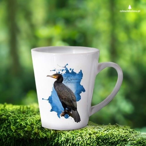Kormoran zwyczajny /Phalacrocorax carbo/ - prezent dla ornitologa - Kubek latte