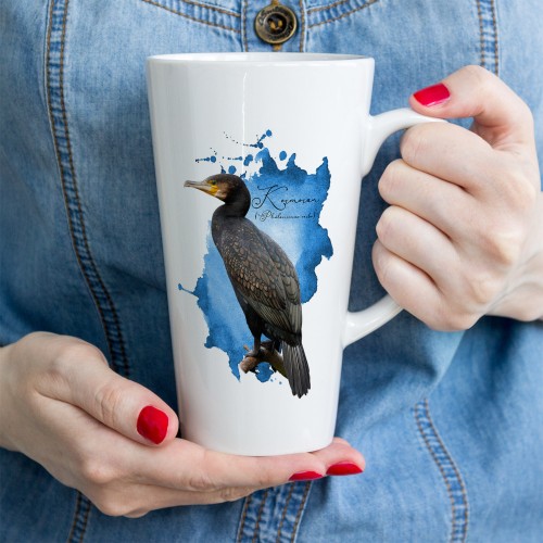 Kormoran zwyczajny /Phalacrocorax carbo/ - prezent dla ornitologa - Kubek latte