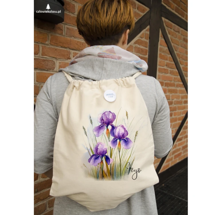 Irys /Irys l./– prezent dla botanika, prezent dla florysty, miłośnika roślin - Worek-Plecak