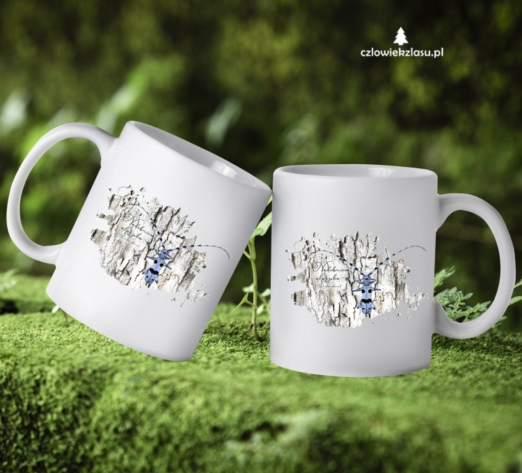 Nadobnica alpejska /Rosalia alpina/ - kubek ceramiczny