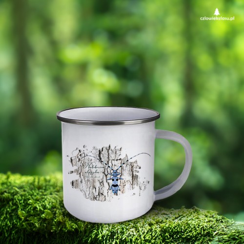 Nadobnica alpejska /Rosalia alpina/ - Kubek emaliowany