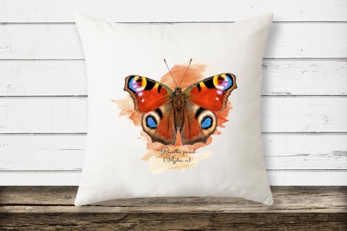 Rusałka pawik /Aglais io/ - prezent dla Lepidopterologa , prezent dla entomologa - Poduszka