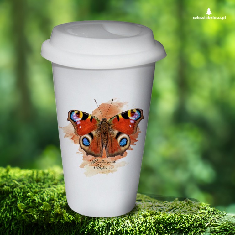 Rusałka pawik /Aglais io/ - prezent dla Lepidopterologa, prezent dla entomologa - Tumbler