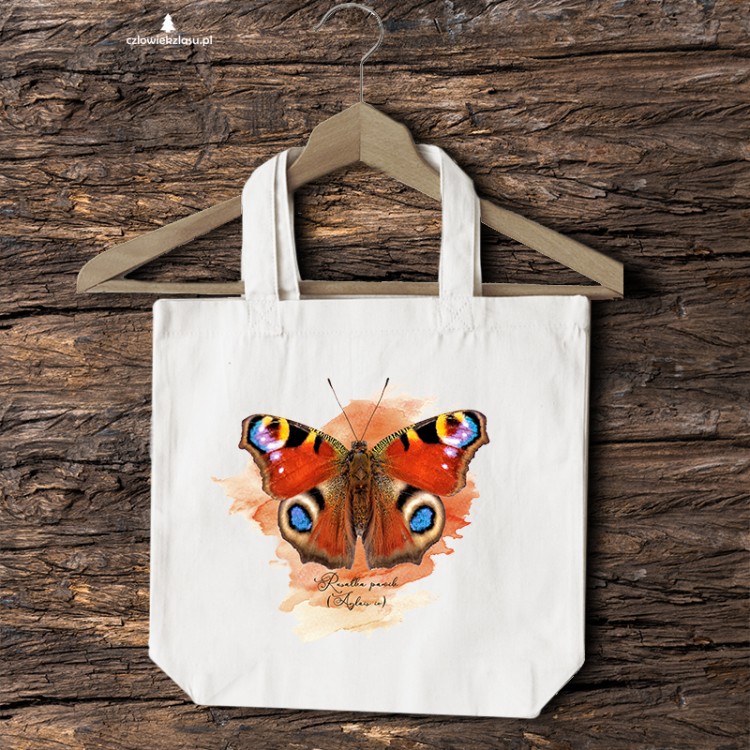 Rusałka pawik /Aglais io/- prezent dla Lepidopterologa, prezent dla entomologa - Torba naturalna