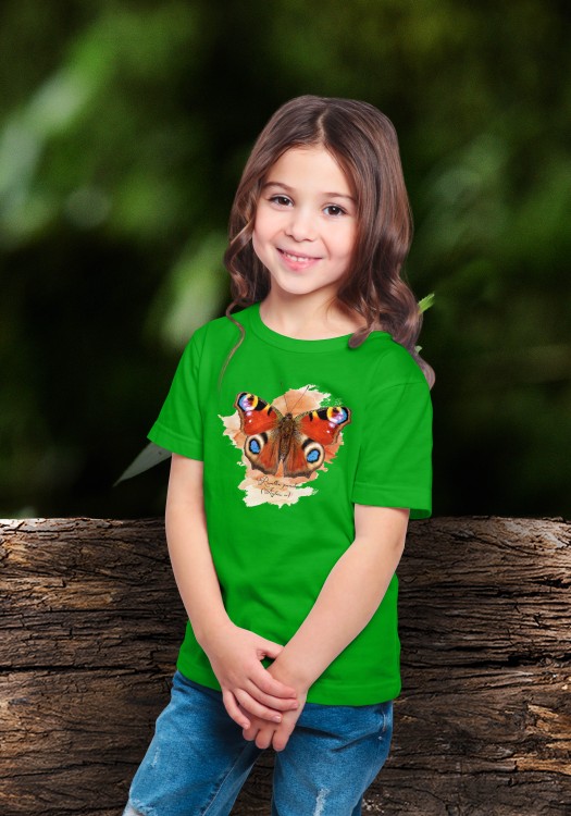 Rusałka pawik /Aglais io/- prezent dla Lepidopterologa, prezent dla entomologa - Koszulka dziecięca