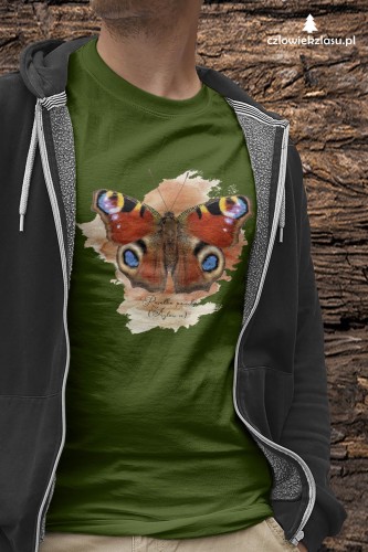 Rusałka pawik /Aglais io/ - prezent dla Lepidopterologa, prezent dla entomologa - Koszulka damska / męska