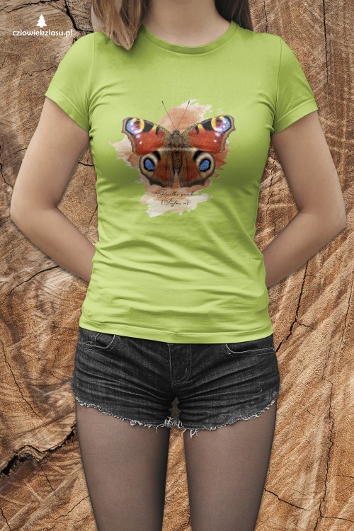 Rusałka pawik /Aglais io/ - prezent dla Lepidopterologa, prezent dla entomologa - Koszulka damska / męska
