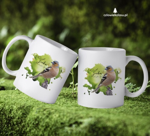 Zięba /Fringilla coelebs/ - prezent dla ornitologa - Kubek ceramiczny