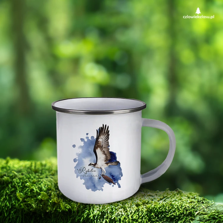 Rybołów /Pandion haliaetus/- prezent dla Ornitologa - Kubek emaliowany