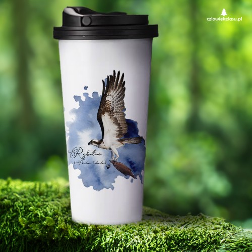 Rybołów /Pandion haliaetus/- Kubek termiczny - Prezent dla ornitologa