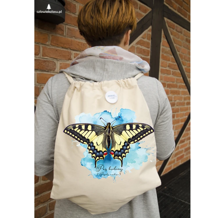Paź królowej /Papilio machaon/ - prezent dla Lepidopterologa, prezent dla entomologa - Worek plecak
