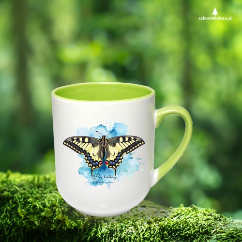 Paź królowej /Papilio machaon/ - prezent dla Lepidopterologa, prezent dla entomologa - Kubek coffee