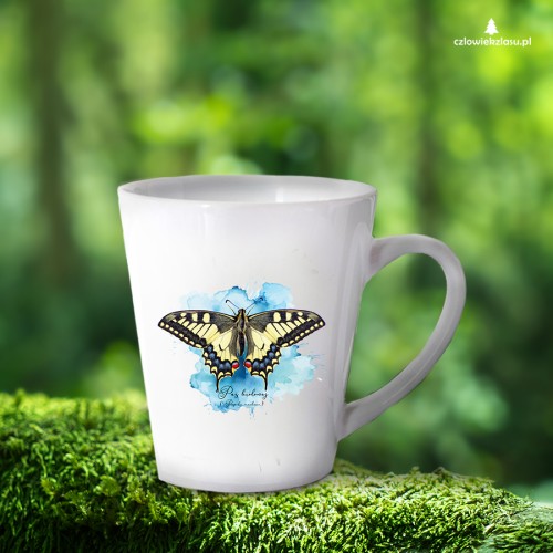 Paź królowej /Papilio machaon/ - prezent dla Lepidopterologa, prezent dla entomologa - Kubek latte