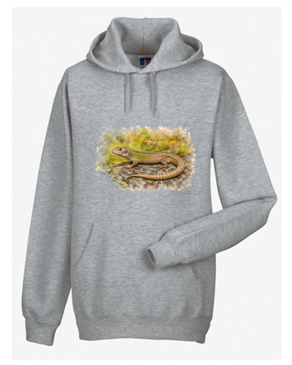 Jaszczurka zwinka /Lacerta agilis/ – prezent dla herpetologa - Bluza z kapturem / Bluza bez kaptura