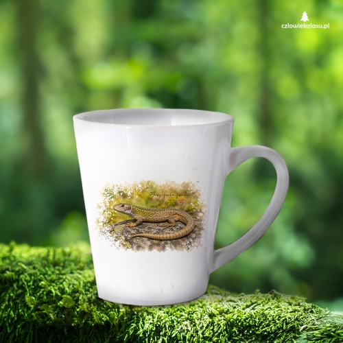 Jaszczurka zwinka /Lacerta agilis/ – prezent dla herpetologa - Kubek latte