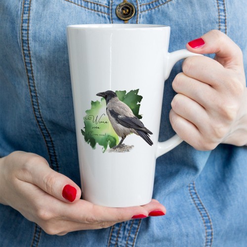 Wrona siwa /Corvus corone/ - prezent dla ornitologa - Kubek latte