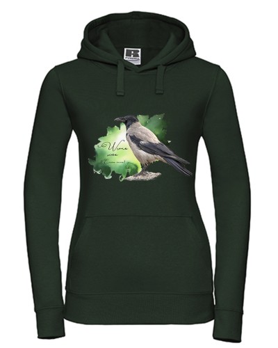 Wrona siwa /Corvus corone/ - prezent dla ornitologa - Bluza z kapturem / Bluza bez kaptur