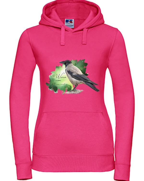 Wrona siwa /Corvus corone/ - prezent dla ornitologa - Bluza z kapturem / Bluza bez kaptur