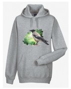 Wrona siwa /Corvus corone/ - prezent dla ornitologa - Bluza z kapturem / Bluza bez kaptur