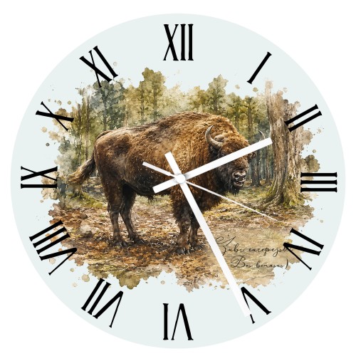 Żubr/Bos bonasus/ - prezent dla przyrodnika - zegar