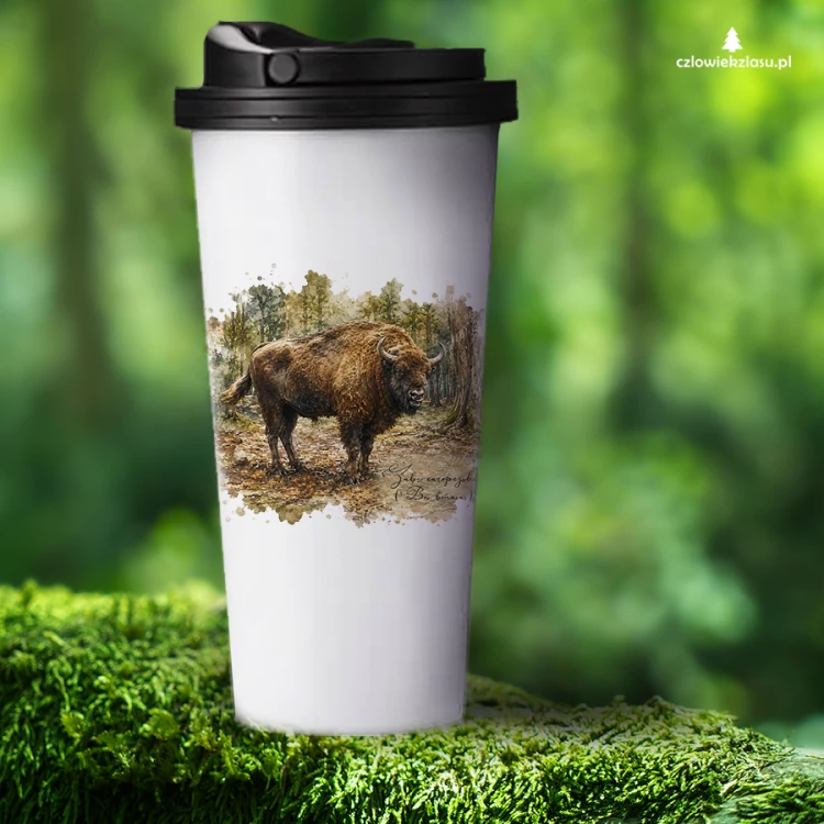 Żubr /Bos bonasus/. - kubek termiczny