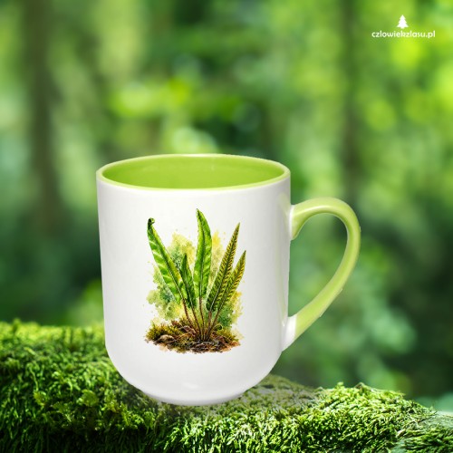 Języcznik zwyczajny /Asplenium scolopendrium/ - prezent dla botanika, prezent dla florysty, miłośnika roślin - Kubek coffee