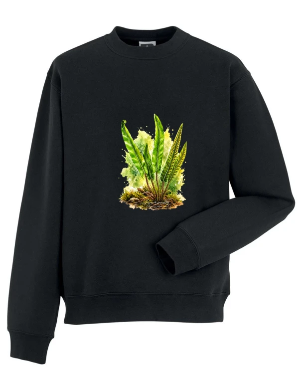 Języcznik zwyczajny /Asplenium scolopendrium/ - prezent dla botanika, prezent dla florysty, miłośnika roślin - Bluza z kapturem