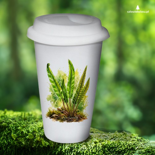 Języcznik zwyczajny /Asplenium scolopendrium/ - prezent dla botanika, prezent dla florysty, miłośnika roślin - Tumbler