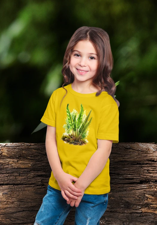 Języcznik zwyczajny /Asplenium scolopendrium/ - prezent dla botanika, prezent dla florysty, miłośnika roślin - Koszulka dziecięca