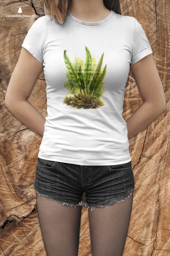 Języcznik zwyczajny /Asplenium scolopendrium/ - prezent dla botanika, prezent dla florysty, miłośnika roślin - Koszulka