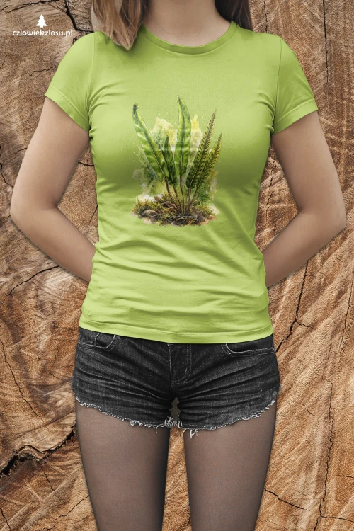 Języcznik zwyczajny /Asplenium scolopendrium/ - prezent dla botanika, prezent dla florysty, miłośnika roślin - Koszulka
