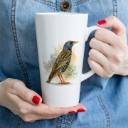 Szpak /Sturnus vulgaris/ - prezent dla ornitologa - Kubek latte
