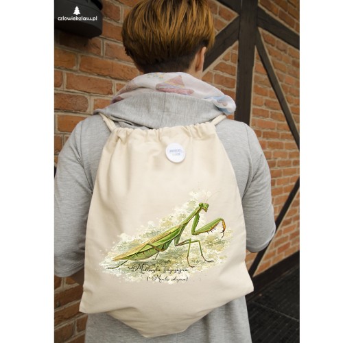 Modliszka zwyczajna /Mantis religiosa/ - prezent dla entomologa - Torba naturalna