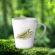 Modliszka zwyczajna /Mantis religiosa/ - prezent dla entomologa - Kubek latte