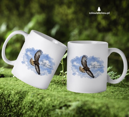 Myszołów (Buteo buteo) - prezent dla Ornitologa - kubek ceramiczny