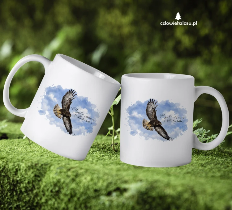 Myszołów (Buteo buteo) - prezent dla Ornitologa - kubek ceramiczny