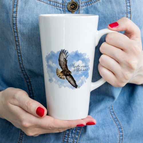 Myszołów (Buteo buteo) - prezent dla Ornitologa - Kubek latte