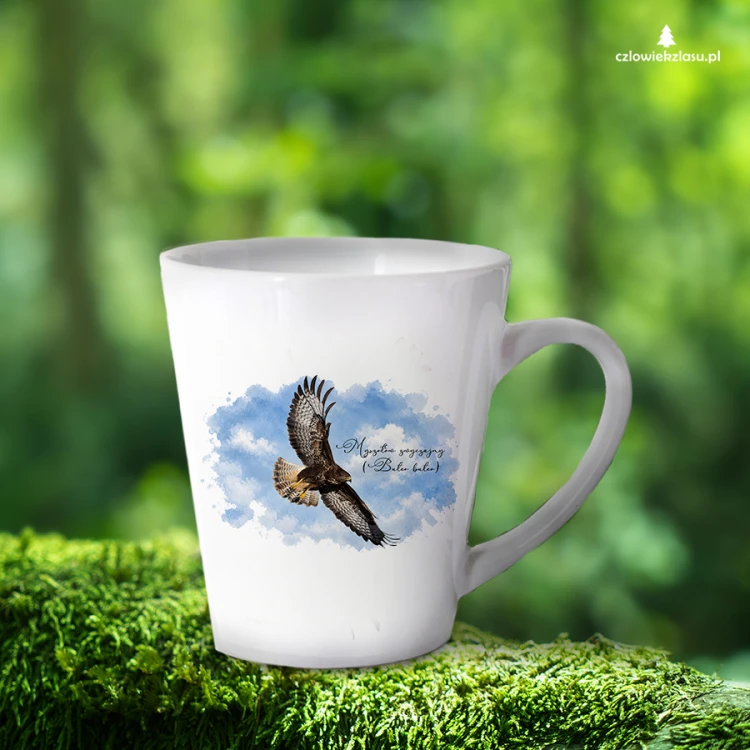 Myszołów (Buteo buteo) - prezent dla Ornitologa - Kubek latte