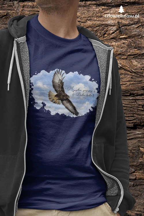 Myszołów (Buteo buteo) - prezent dla Ornitologa - koszulka damska/meska